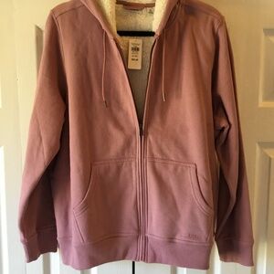 NWT LL Bean Women’s Sherpa Lined Hoodie Size-XL Petite